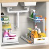 2 Pack Under Sink Organizer Storage 2-Tier Premium Metal Pull-Out