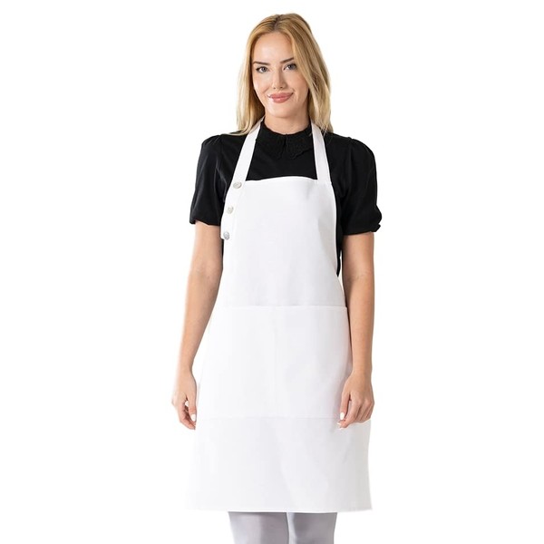 TOSHE Kitchen Apron Waterdrop Resistant Cotton Apron with adjustable Aprons