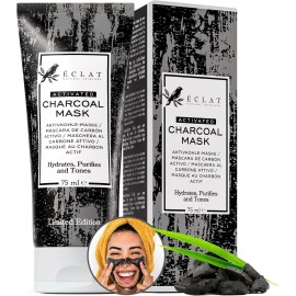 Eclat New Eclat Charcoal Peel-Off Face Mask – 2-in-1 Exfoliator & Blackhead Remover –