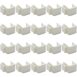 tunghey 20Pack Blank Keystone Jack Inserts for Keystone Wall Plate and Patch Panel (White)