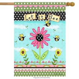 Briarwood Lane Let It Bee Spring House Flag Inspirational Floral 28" x 40"