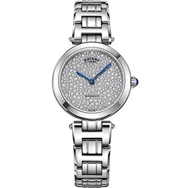 Rotary Women's 28.00mm Quartz Watch with Silver Analogue dial and Silver Metal Strap LB05190/33