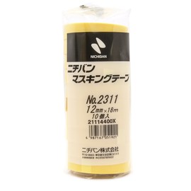 ニチバン マスキングテープ 10巻入 12mm×18m 2311H-12 黄色