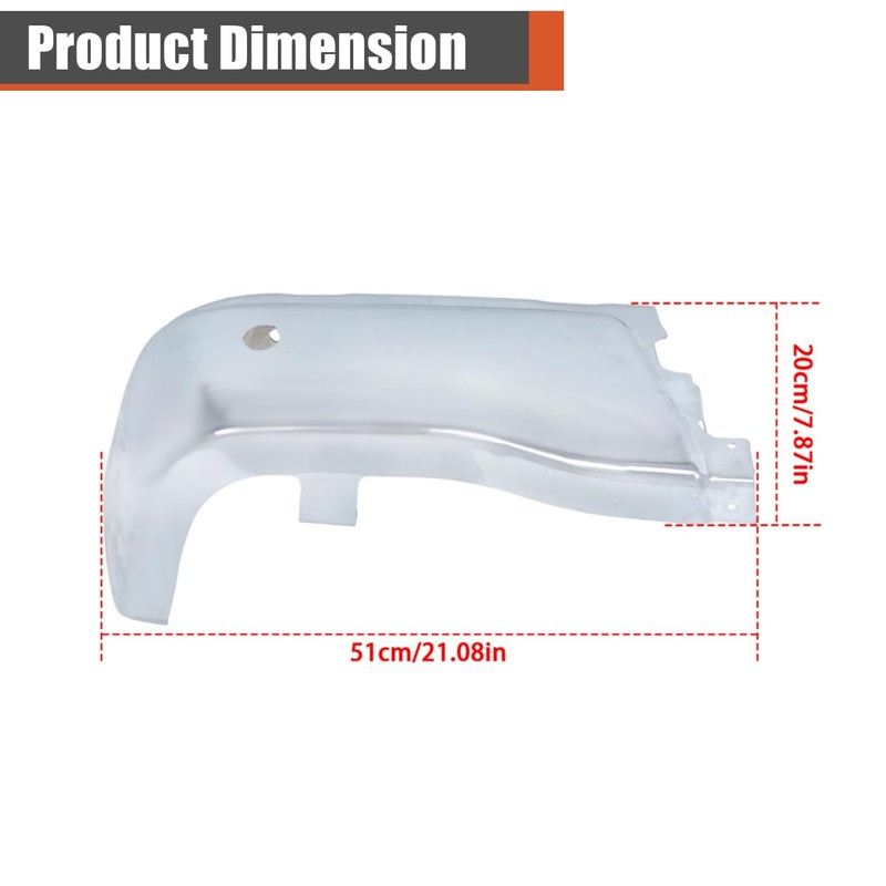 labwork Chrome Rear Bumper End Cap Driver Side Bumper Face