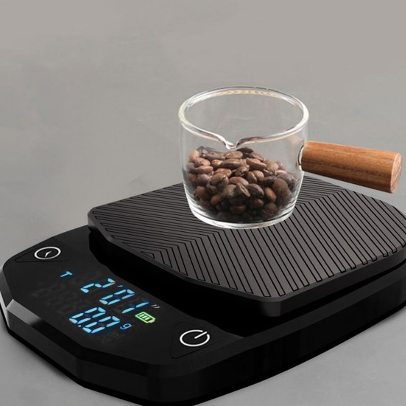 Digital Coffee Scale Rechargeable Clear Display Digital Food Scale with