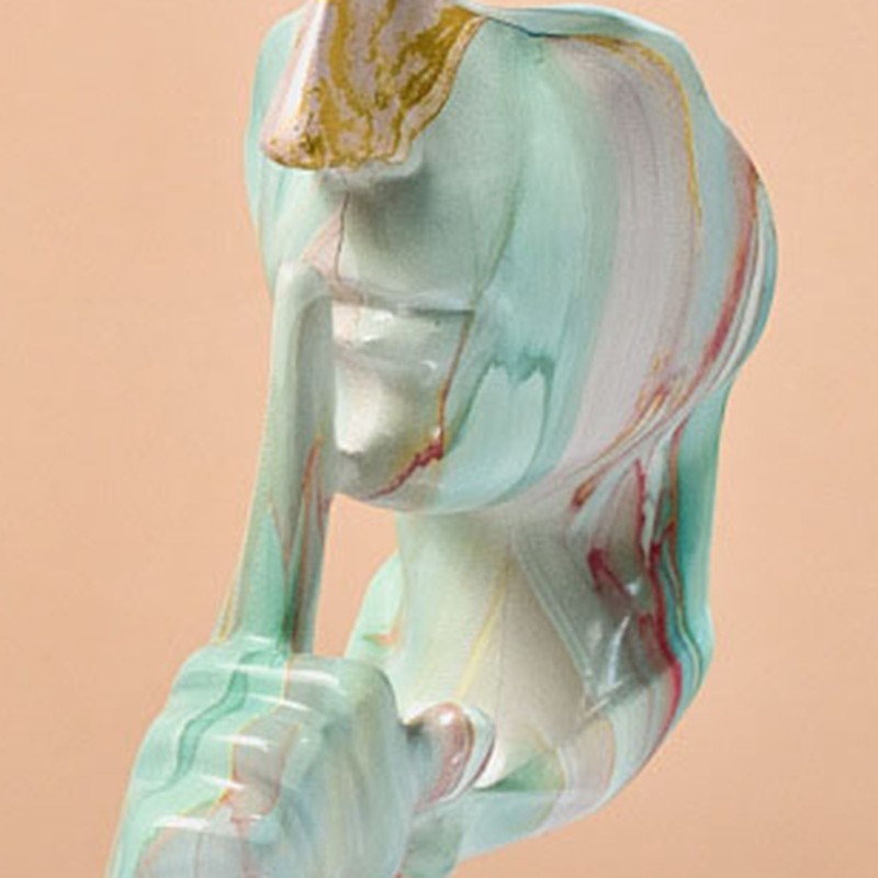 Thinker Statue Vivid Shape Compact Synthetic Resin Attractive Decorative Silence