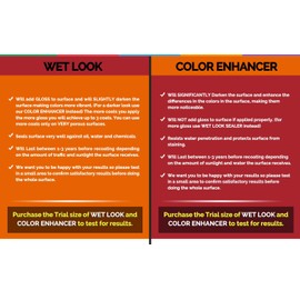 Wet Look Natural Stone Sealer. Durable, Long-Lasting Gloss Protection. Interior and Exterior Pavers, Slate, Sandstone, Travertine, Flagstone, Driveways, Garage Floors, etc. Black Diamond Stoneworks