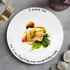ChitChat Ware Porcelain Dinner Plates, 4Pcs White Round Dessert or