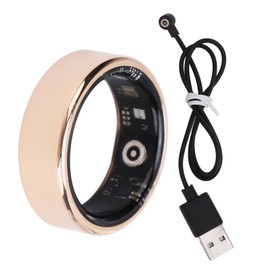 Smart Ring Waterproof Multifunctional Gold Color Deep Sleep Fitness Monitor Ring for Home Size 19