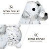 VOSAREA Crystal Dog Figurine Decoration Glass Dog Puppy Sculpture Table