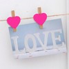Kisangel 50pcs Mini Wooden Heart Pegs, DIY Clothes Clips Photo