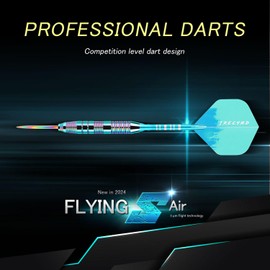 Trecynd Darts Metal Tip Set 3 Aluminum Shaft Metal Dart Set Professional Darts Steel Tip Sets + Extra Dart Flights 3 Replace Plastic Shafts Beginner or Professional Darts 22g (Green Blue)