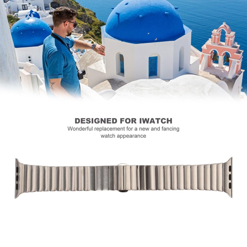 Correa de Reloj de Acero Inoxidable de 49 Mm, Correa