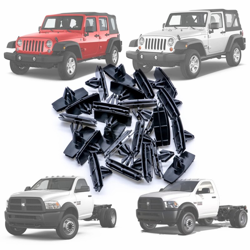 Rexka 48pcs Fender Flare & Rocker Moulding Clip 68039280AA Compatible