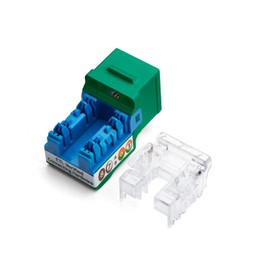TRUE CABLE Cat6A Keystone Jack, Unshielded (UTP), 90 Degree Punch-Down, PoE++ (4PPoE), UL Listed, ETL Verified, ANSI/TIA Certified, Modular RJ45 Female, Green, 12 Pack