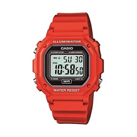 Casio Unisex F-108WHC-4ACF Classic Red Resin Band Watch