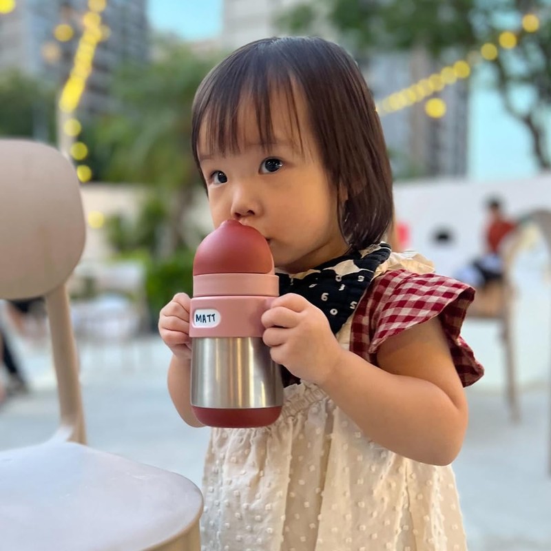 ストローマグ 保冷 サーモボトル メロウェア meroware ベビー 水筒 メロウェア 魔法瓶 ステンレスストロー