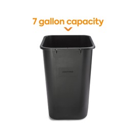Brighton Professional Wastebasket, Black, 7 gal. by Staples