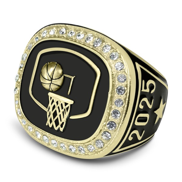 Express Medals 2025 Champion Basketball Trophy Ring in Size 9