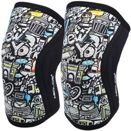 Rodilleras (1 par), rodilleras de compresión de 7 mm para levantamiento pesado, sentadillas, gimnasio y otros deportes (mediano)