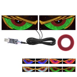 PUNKZZ 1 par de Luces LED de Ojos de Diablo para Coches, 2025 Nuevas Luces dinámicas de Ojo de Bricolaje con Control de Interruptor (Verde)