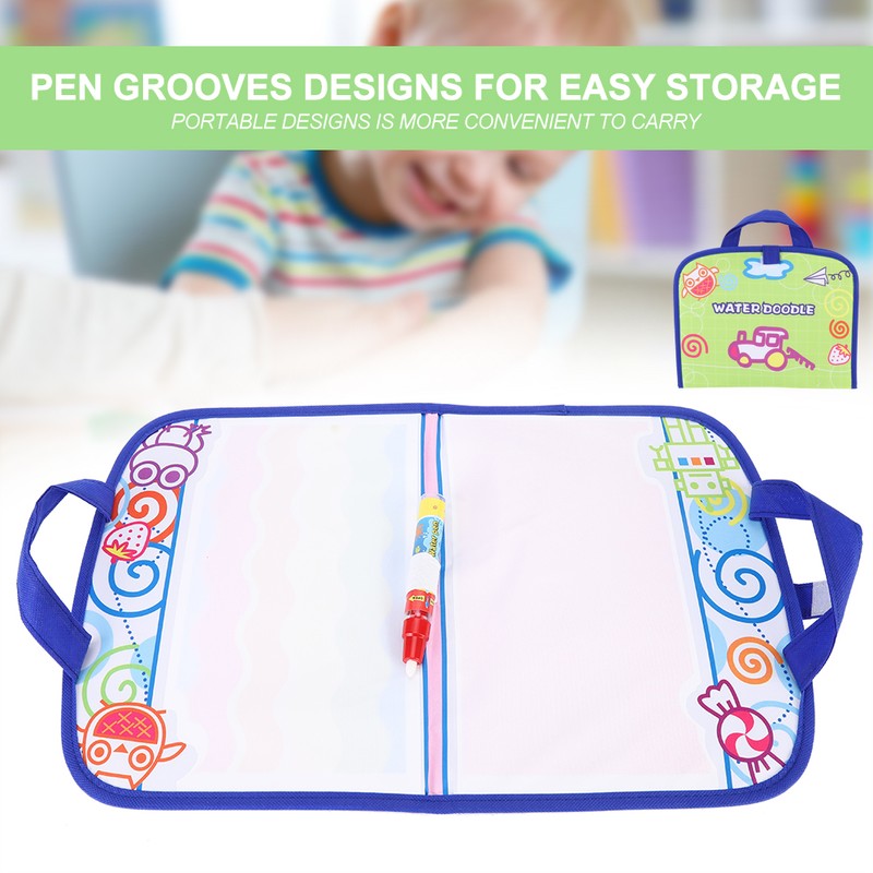 Water Drawing Cloth Water Drawing Blanket Handbag with Pen Doodle