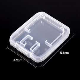 Samsung Cos SD Card Case, Micro Micro SD Card Storage Case, Memory Card Holder, Small Size, Thin, Simple, Waterproof, Storage, Organization, Storage, Portable, Clear (Set of 20)