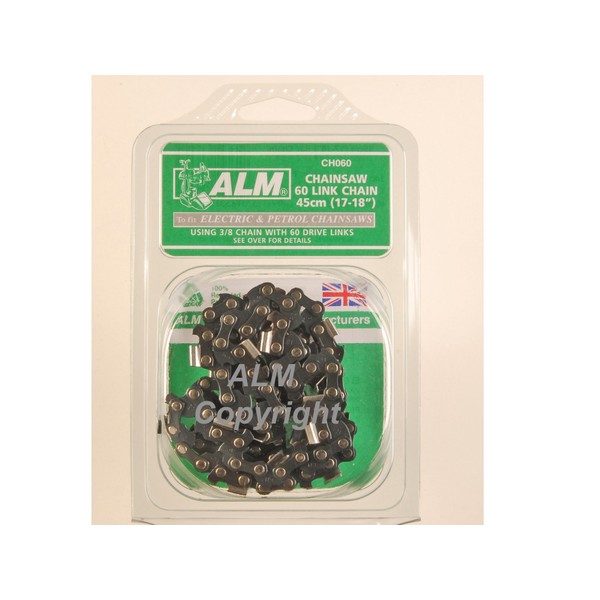 ALM Manufacturing CH060 3/8-inch x 60-Links Chainsaw Chain Fits 45cm Bars