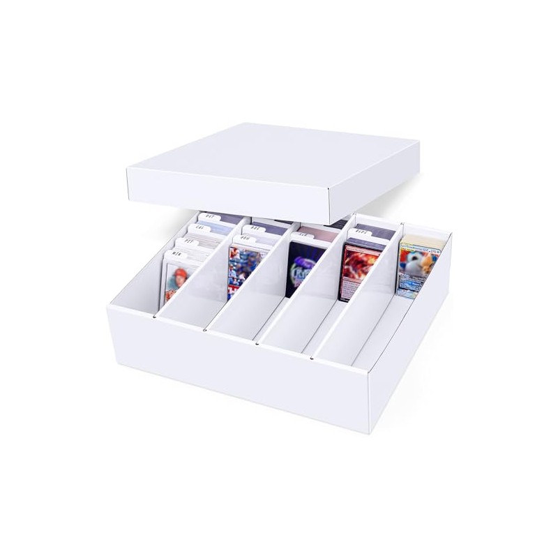 5 Row Trading Card Storage Box, 1 Pack Cardboard Storage