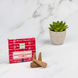 Satya Dragon's Blood Incense Dhoop Cones 12 Cones = 12 Packs