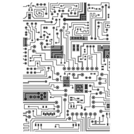 Sizzix Multi-Level Textured Impressions Embossing Folder Circuit by Tim Holtz, 665372