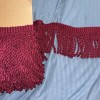 Mansire Drapery And Upholstery Trimmings Vtg Maroon Chainette Fringe 5