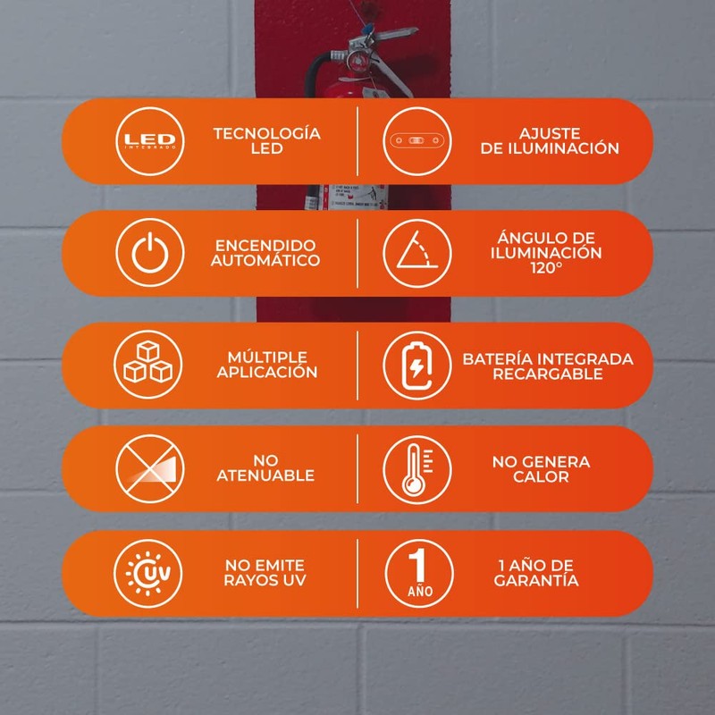 Tecnolite - Lámpara LED de Emergencia Portátil, Recargable, Luz de
