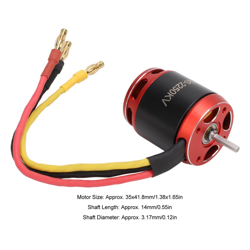 RC 3520 Outrunner Brushless Motor Aluminum Copper Brushless Motor with
