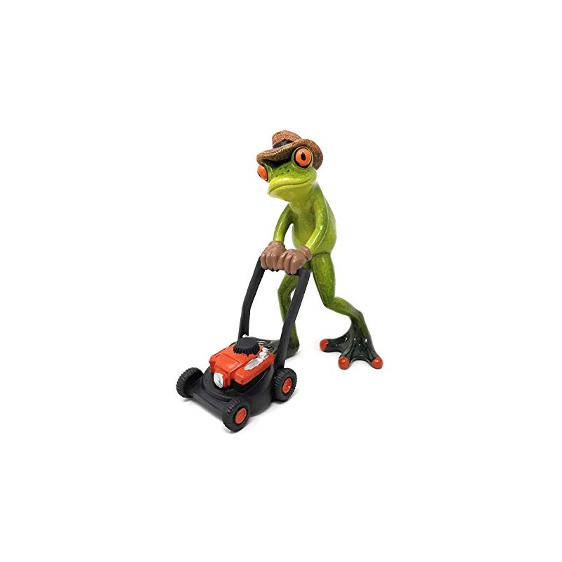 formano Funny Frog Figure with Lawn Mower Poly 16 cm