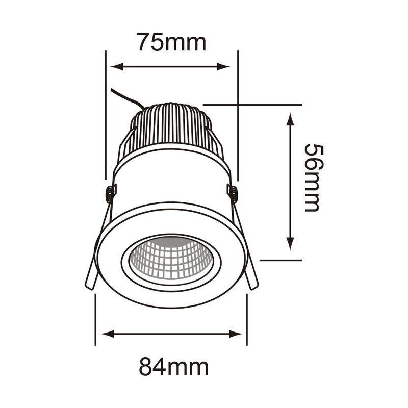 Tecnolite - Lámpara Downlight LED Empotrable 6.5 W, Luz Suave
