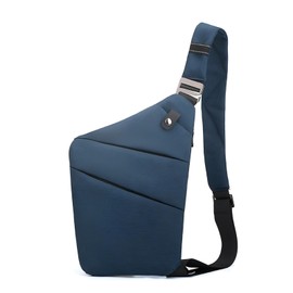 Anti-Theft Travel Bag One Shoulder Large Capacity Crossbody Bag Chest Fashion Lightweight Travel Sports, blue