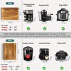ANBOXIT Appliance Slider, Wooden Sliding Tray for Coffee Maker, Coffee
