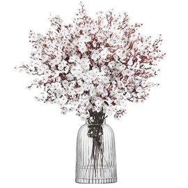 Uieke 15 Pcs Babys Breath Artificial Flowers Fake Silk White Flowers Faux Gypsophila Bouquet Real Touch Floral for Home Wedding Party Centerpieces DIY Décor