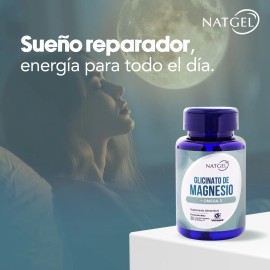 Glicinato De Magnesio  Omega 3  60 Capsulas Vcaps Natgel - Sin Sabor                                                                                  