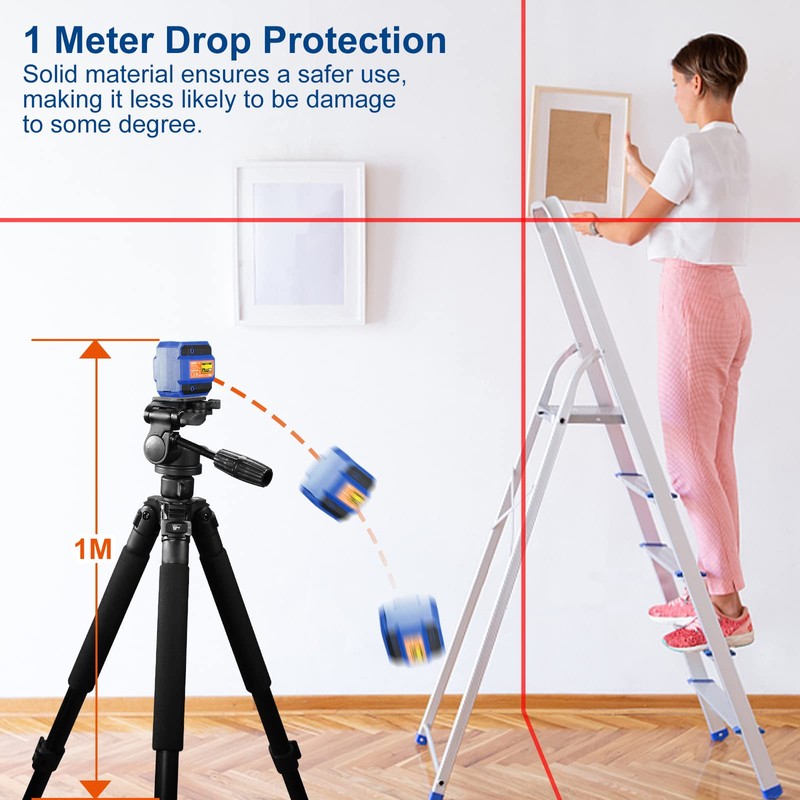 Laser Level 33-50 Feet Self-Leveling Line Lasers with Horizontal &