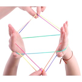 Toyland® Cats Cradle - Cat's Cradle - Magical String Art - Multi-Coloured Tricks - Retro Toys - 1 At Random