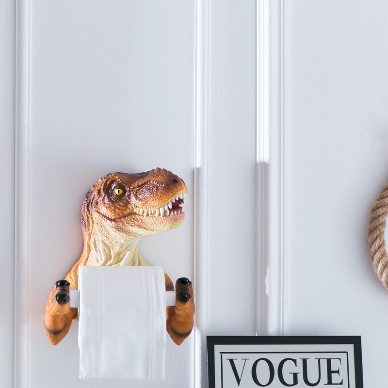 Banllis Dinosaur Toilet Paper Holder Wall Mount, Dino T- Rex