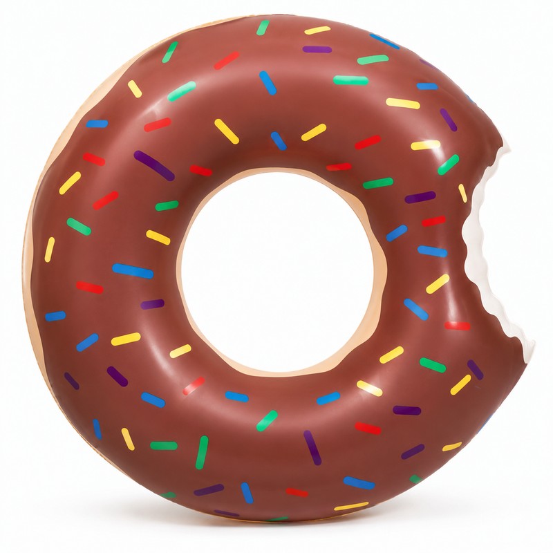 Donut Inflatable Pool Float for Summer Fun – PVC Swimming