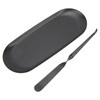 Candle Holder Tray with Wick Dipper Decorative Oval Shape Mattee