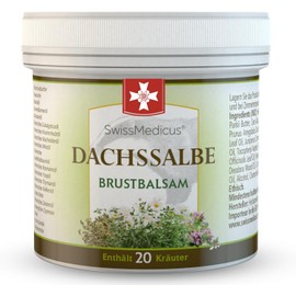 SwissMedicus Dachssal Ointment - Breast Balm - Ointment Enriched with 20 Herbal Extracts - Massage for Chest, Neck, Neck, Back as well as Forehead and Temples - 125 ml