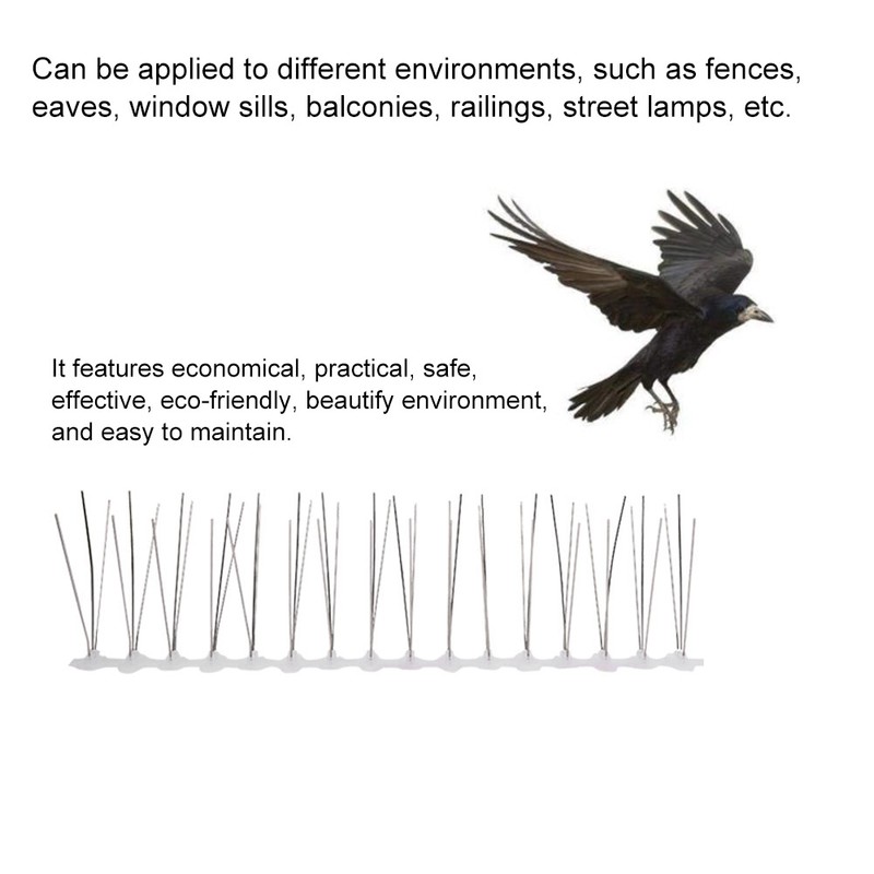 10Pcs 30cm Stainless Steel Anti Bird Spike Outdoor Bird Repellent