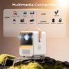 BESGEER Mini Projector WiFi for Tufting, 5.2 Built-in Bluetooth Portable