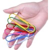 Clips de papel grandes, 50 clips de papel gigantes, multicolores,