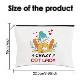 Cat Gifts for Women Cats Mum Gift for Cat Lovers Gifts for Women Crazy Cats Lady Gift Birthday Presents Makeup Bag Cosmetic Bags for Womens Christmas Presents for Womens